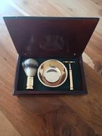 Prachtige vintage gold plated scheerset, Ophalen of Verzenden