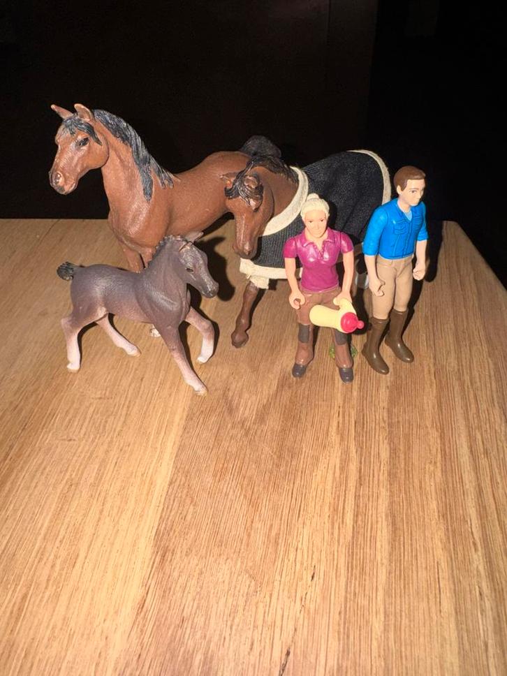 Schleich setje, Verzamelen, Dierenverzamelingen, Zo goed als nieuw, Beeldje of Figuurtje, Paard, Ophalen of Verzenden
