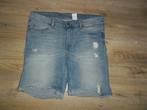 H&M &Denim Lichte Korte Spijkerbroek Damaged Maat 48, Kleding | Dames, Grote Maten, H&M, Zo goed als nieuw, Broek of Spijkerbroek