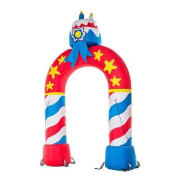 Feestboog met taart opblaas figuur 3,5 m hoog te huur  beschikbaar voor biedingen