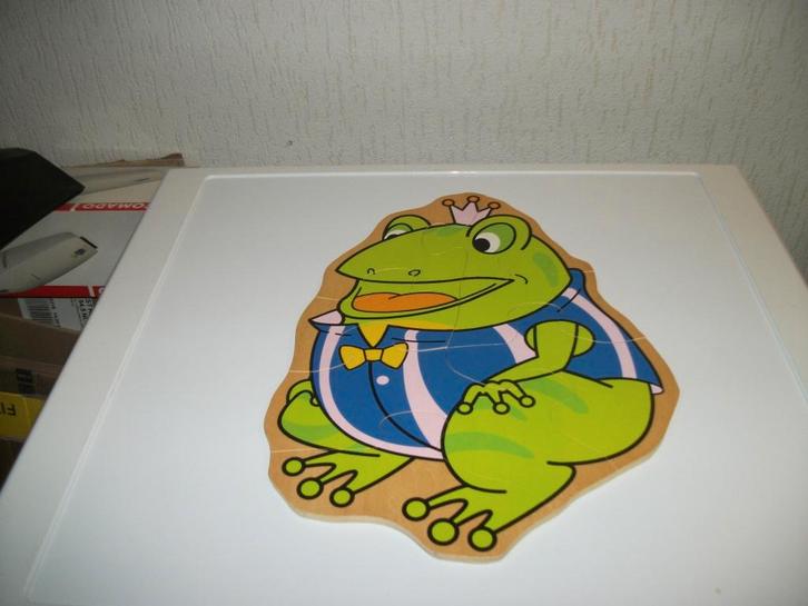 Puzzel kikker 7 delig, Kinderen en Baby's, Speelgoed | Houten speelgoed, Gebruikt, Ophalen of Verzenden
