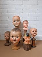 Verzameling oude  poppenkopjes 6 stuks, Ophalen of Verzenden, Zo goed als nieuw, Pop