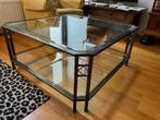 Salontafel glas, Huis en Inrichting, Tafels | Salontafels, Ophalen, Gebruikt, 50 tot 100 cm, Vierkant