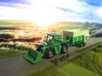 Tractor / loader met landbouwaanhanger / kipper groen, Hobby en Vrije tijd, Modelauto's | 1:87, Ophalen of Verzenden, Zo goed als nieuw