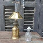 Prachtige koperen olielamp van Marstal met kap, Antiek en Kunst, Antiek | Lampen, Ophalen of Verzenden