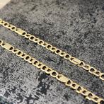 14 karaat gouden ketting massief schakel prachtig model, Ophalen of Verzenden, Zo goed als nieuw, Goud