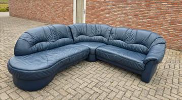 In super staat! Lederen Hoekbank & Draaifauteuil Longlife beschikbaar voor biedingen