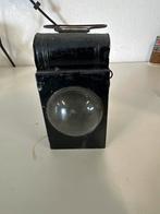 Vintage Treinlamp Zwart, Antiek en Kunst, Antiek | Lampen, Ophalen of Verzenden
