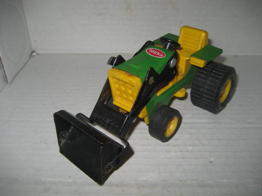 Tonka tractor bulldozer groen, Verzamelen, Speelgoed, Gebruikt, Ophalen of Verzenden