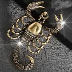 Luxe Schorpioen hanger goud-strass incl.ketting, Ophalen, Nieuw, Goud, Overige materialen