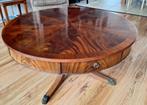 Antieke mahonie salontafel met laden, Huis en Inrichting, Tafels | Salontafels, Ophalen, Gebruikt, 100 tot 150 cm, Rond