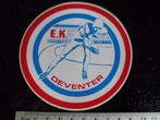 sticker e.k. schaatsen deventer vintage ek, Verzenden, Zo goed als nieuw, Sport