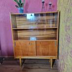 Vintage vitrinekast jaren 60 70  boekenkast, Huis en Inrichting, Ophalen