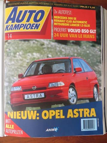 Autokampioen 14 1991 Opel Astra, Volvo 850 GLT, Mercedes beschikbaar voor biedingen
