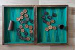 Houten back gammon spel, Ophalen of Verzenden, Gebruikt, Rechthoekig, Hout