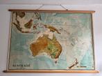 Vintage Schoolkaart Australië - Wandkaart, Ophalen, Aardrijkskunde