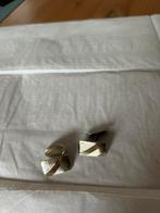 Verzilverde manchetknopen, met gegraveerd motief, Sieraden, Tassen en Uiterlijk, Manchetknopen, Ophalen of Verzenden, Gebruikt