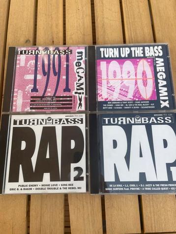 Cd’s Turn up the bass megamix 90,91& rap1&2 €20 incl verzend beschikbaar voor biedingen