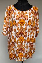 Superleuke wit/oranje tuniek paisleyprint Norah mt 44, Ophalen of Verzenden, Zo goed als nieuw, Oranje, Blouse of Tuniek
