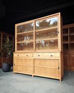 Teakhouten schoolkast | Buffetkast | Teak #1975, Gebruikt, Glas, 200 cm of meer, Met deur(en)