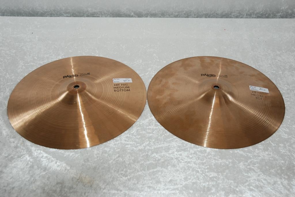 Paiste 505 medium hihat bekkens 743/973gr 14 inch <25252234>, Gebruikt, ., Drums of Percussie, Ophalen of Verzenden