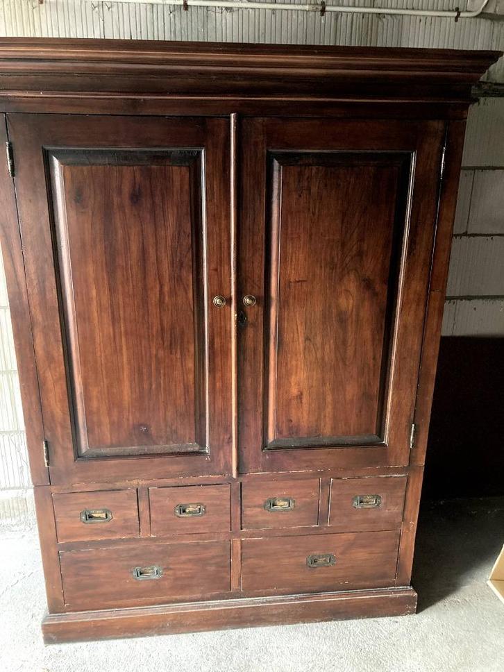 koloniale tv kast, Huis en Inrichting, Kasten | Televisiemeubels, Gebruikt, 150 tot 200 cm, 100 tot 150 cm, 50 tot 75 cm, Overige houtsoorten
