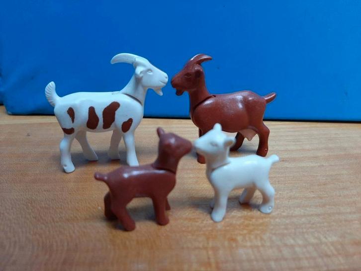 boerderij dieren 6266 geiten moeder vader 2 x baby 100%, Kinderen en Baby's, Speelgoed | Playmobil, Zo goed als nieuw, Complete set