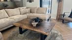 Landelijke industriële salontafel, Huis en Inrichting, Tafels | Salontafels, Ophalen, 100 tot 150 cm, Eikenhout, 50 tot 100 cm