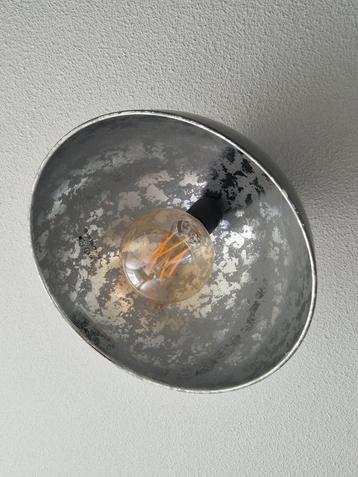 Industriële Plafondlamp Zilver Chroom + LED beschikbaar voor biedingen