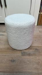 Witte Teddy poef, Ophalen, Zo goed als nieuw, Rond, Minder dan 50 cm