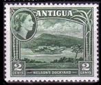 Antigua 1953, QEII - Nelson Dockyard, postfris/ mini plaksp., Ophalen of Verzenden, Postfris