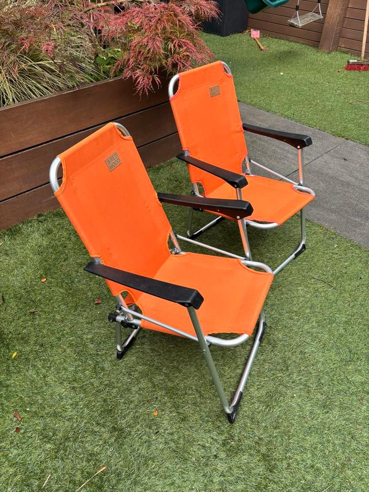 2x RedWood Camping Stoelen - Oranje - Kids, Tuin en Terras, Tuinstoelen, Zo goed als nieuw, Aluminium, Inklapbaar, Ophalen of Verzenden