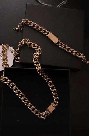 Nieuw sieraden set van stainless steel 14K Verguld beschikbaar voor biedingen