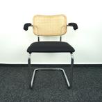 Knoll Cesca design stoelen| Zwart Gestoffeerd | Rotan Rug, Zwart, Ophalen of Verzenden, Zo goed als nieuw, Metaal