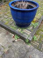 Blauwe Bloempot, Tuin en Terras, Bloempotten, Ophalen, Gebruikt, 40 cm of meer, Rond