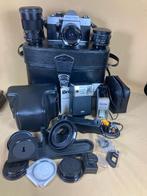 Praktica LTL camera met veel extra's in tas, Audio, Tv en Foto, Fotocamera's Analoog, Gebruikt, Spiegelreflex, Ophalen of Verzenden