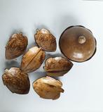 1384)Handgemaakt set schaaltjes van kokosnoot,uniek en decor, Ophalen of Verzenden