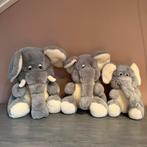 3 olifanten knuffels knuffel olifant, Ophalen of Verzenden, Zo goed als nieuw, Olifant