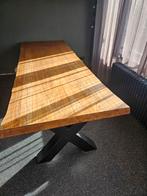 Boomstamtafel, Huis en Inrichting, Tafels | Eettafels, Ophalen, 200 cm of meer, 50 tot 100 cm, Zo goed als nieuw