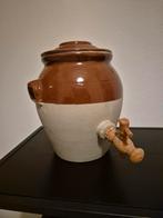 Vintage aardewerk pot met kraan, Ophalen