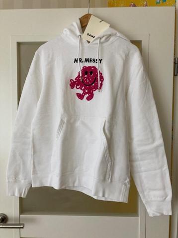 NIEUW Sandro hoodie “Mr Messy”, wit, mt M beschikbaar voor biedingen