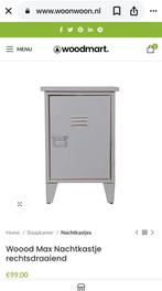 Nachtkastje woood staal, Huis en Inrichting, Ophalen, Gebruikt