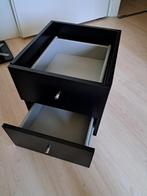 Ikea Kallax inzet met 2 lades zwart, Ophalen, Minder dan 50 cm, Zwart, Zo goed als nieuw