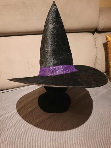 Halloween Hoed Zwart/Paars - 45cm beschikbaar voor biedingen