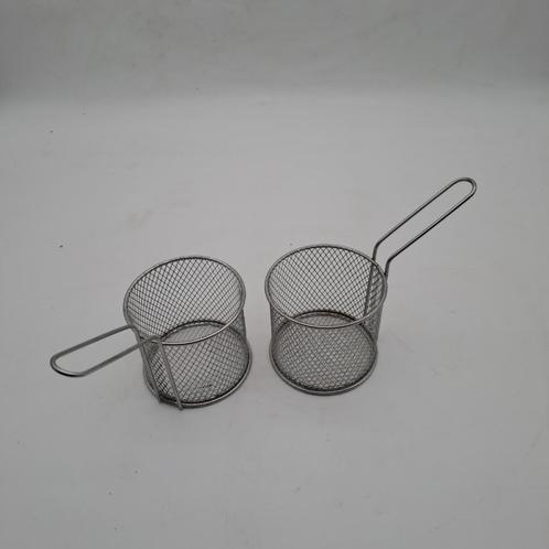 2x kleine ronde frituurmandjes – voor éénpersoons porties, Huis en Inrichting, Keuken | Keukenbenodigdheden, Nieuw, Ophalen of Verzenden