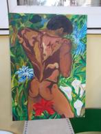 gesigneerd schilderij op canvas board uit 1983, Ophalen