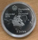 Canada - 5 Dollar Montreal 1976 - Map of North America, Verzenden, Noord-Amerika, Losse munt, Zilver