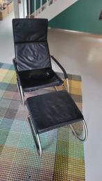 Tecta leren design fauteuil D35-1 met hocker model D35 E, Huis en Inrichting, Stoelen, Gebruikt, Eén, Ophalen