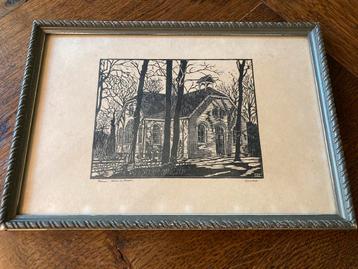 Haamstede hout of lino snede kerk? beschikbaar voor biedingen