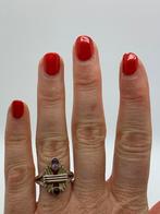 Z157 Prachtige zilveren modernist ring maat 17,5, Ophalen of Verzenden, Zo goed als nieuw, X, Met edelsteen